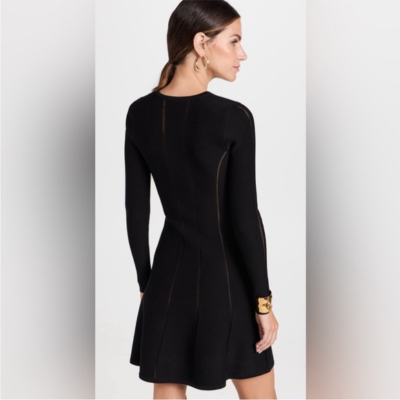 ZIMMERMANN LUMINOSITY KNIT PANELLED MINI DRESS BLACK Size 2, US 8. … - Picture 5 of 14